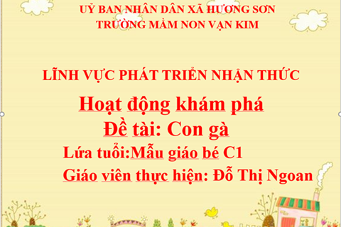 Khám phá con gà - Lớp c1-Năm 2025-2026