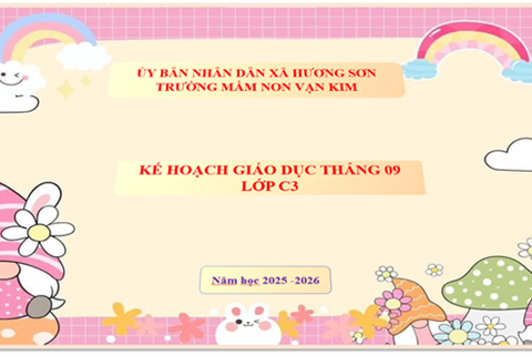 Kế hoạch giáo dục tháng 09 lớp C3